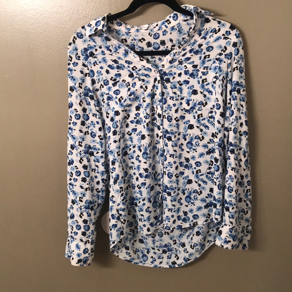 EXPRESS Blue Floral Blouse